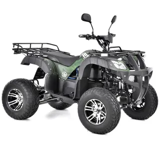 Hecht E-Quad Elektroquad für Erwachsene mit Straßenzulassung 59399, 2200 W, 45 km/h, 72V/52Ah Akku, Anhängerkupplung, 74kg Anhängelast grün
