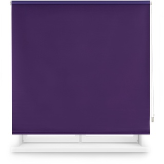 Blindecor Premium Verdunkelungsrollo nach Maß | Violett | 110 x 220 cm (Breite x Höhe) Stoffgröße 107 x 215 cm | Verdunkelungsrollo mit 38 mm Rohr, robuster und eleganter
