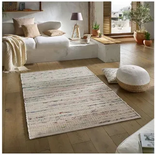 TaraCarpet Wollteppich TaraCarpet Handwebteppich Malmoe Fashion, rechteckig, Höhe: 10 mm, Handgewebter Teppich multi Wohnzimmer Schlafzimmer Esszimmer 120X170 bunt rechteckig | 120 cm x 170 cm x 10 mm