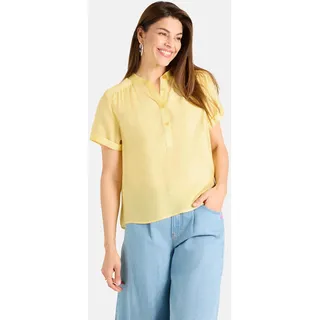 Klassische Bluse LIEBLINGSSTÜCK "AlaisL", Damen, Gr. 34, gelb (210, sunset), 87% Viscose, 13% Polyester, loose fit, Rundhals, Blusen Bluse, 87% Viscose, 13% Polyester