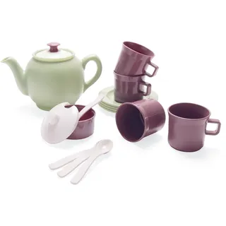 Dantoy Green Garden Teeservice – 16-teiliges Spielgeschirr ab 2 Jahren, natürliche Farbtöne, spülmaschinenfest, Nordischer Schwan zertifiziert, Made in Denmark