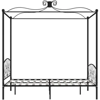 vidaXL Himmelbett 120 x 200 cm Schwarz