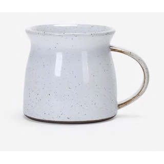 Fixleren 300 ml Kaffeetasse, Vintage Tasse, Keramik Kaffeebecher, Cappuccino Tasse mit Henkel. (300ml, Weiß)