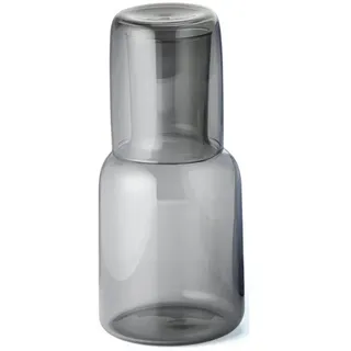 philippi Design Wasserkaraffe Set VIVA + Trinkglas - grau - mundgeblasen