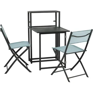 Svita Balkon-Set klappbar grau/blau