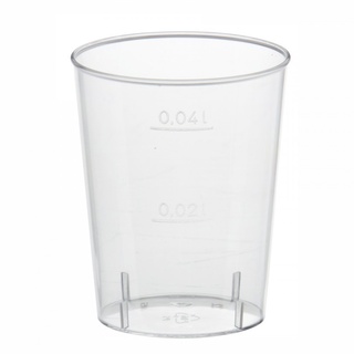 Unbekannt 250 Gläser für Schnaps, PS 2 cl bis 4 cl Ø Ø 4,2 cm · 5,2 cm transparent Plastik Schnapsstamperl, Stamperl Schnapsglas