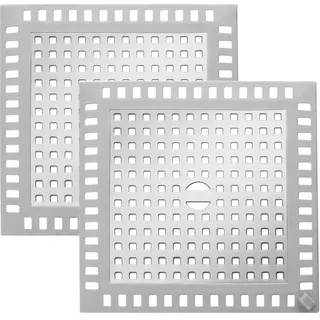 2 Stück Quadratischer Haarsieb Dusch 12,3x12,3cm Haarsieb Dusche Groß Sieb Dusche Abfluss Haare Duschsieb Abfluss Haare aus Edelstahl für den Badezimmer Bodenablauf Küche Verhindert Verstopfte Abflüss