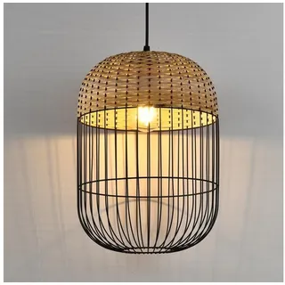 LQWELL Pendelleuchte E27 Hängelampe Schwarz, Retro Pendellampe, Hängeleuchte Vertigo Lampe Höhenverstellbare, ohne Leuchtmittel, Modern Höhenverstellbare Vertigo Lampe, für Wohnzimmer Schlafzimmer Esszimmer Cafés schwarz