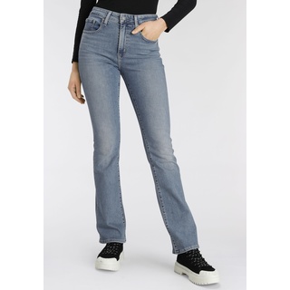Bootcut-Jeans LEVI'S "725 High-Rise Bootcut" Gr. 27, Länge 34, blau (medium blue denim) Damen Jeans