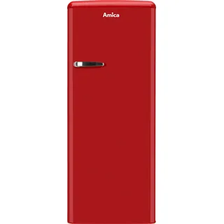 Amica KSR 364 150 R Retro-Kühlschrank (218 l, 1440 mm hoch, Rot)