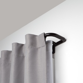 Umbra Twilight Double Curtain Rod Set – Wrap Around Design is Ideal for Blackout or Room Darkening Panels, 28-48, Bronze