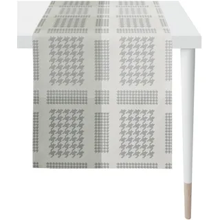 APELT Tischläufer APELT "Alexis, LOFT STYLE, Jacquard", weiß (weiß, grau, silberfarben), B:44cm L:140cm, Polyester, Tischdecken
