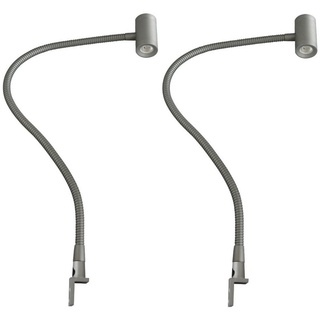 Kalb Material Für Möbel 3W LED Bettleuchte Leseleuchte Flexleuchte Nachttischlampe Bettlampe Leselampe, Auswahl:2er SET
