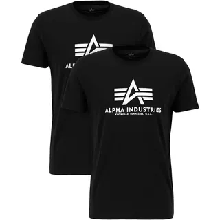 Alpha Industries Basic 2 Pack T-Shirt in Black