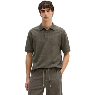 Poloshirt MARC O'POLO "aus weichem Bouclé-Jersey", Herren, Gr. XXL, weiß (silky weiß), Obermaterial: 64% Baumwolle, 36% Polyester, unifarben, loose fit, Shirts