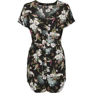 URBAN CLASSICS Ladies Short Viscose Belt Jumpsuit schwarz - M