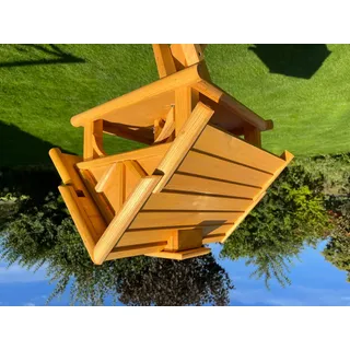 DSH DEKO SHOP HANNUSCH Vogelhaus Vogelhaus Futterhaus Futterhäuschen Vogelvilla mit Solarbeleuchtung ohne Vogelhausständer