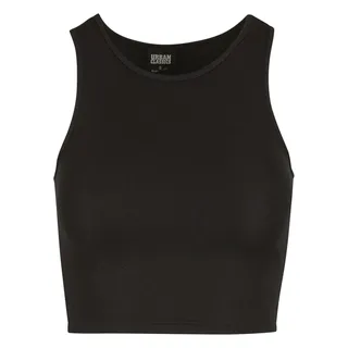 URBAN CLASSICS Ladies Glitter Cropped Top Schwarz XXL
