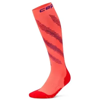 CEP - Women's Run Edt. Elliptic Sock Tall - Kompressionssocken Gr III rot