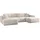 U-Form 3-Sitzer Beige