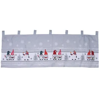 Mojawo X-Mas Gardine Scheibengardine Weihnachten Fenstergardine LED 45x120cm