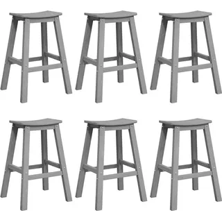 Garten Bar Set 6 pcs Hellgrau HDPE - Hellgrau