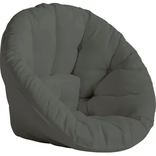 Karup Design Gartensessel Nido outTM, Loungesessel, Hocker, Chillsessel, Relaxsessel (B/H/T ca: 95x70x100cm - in mehreren Farben), Outdoor geeignet, Schmutz- und Wasserabweisend, Made in Europe grau|weiß