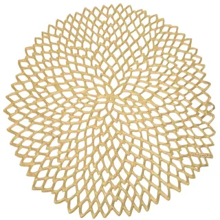 Chilewich Dahlien-Tischset, Messing, gepresst, 0403-DAHL-BRAS