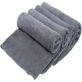 OTTO home Handtücher Parris, diverse Größen, ideal als Sporthandtuch, Reisehandtuch, Microfaser (4-St), sehr leicht, kompakt, schnelltrocknend, Mikrofaser, mit Waffelmuster grau 100 cm x 50 cm