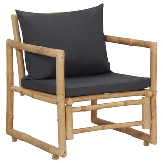 Best Gartenstuhl, 60,5x65x71,5cm Gartenstühle mit Kissen 2er Set Bambus ❀ HoheQualität