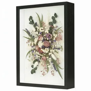3D Bilderrahmen zum Befüllen, 21x29.7 cm 3D Objektrahmen Tiefer 3cm,Schwarz | Bilderrahmen Tief zum Befüllen Shadow Box mit Transparente Acrylplatte für Foto Medaillen Geschenke Trockenblumen