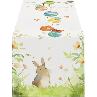 Ostern Tischläufer 33x183cm Eier Motiv Frühjahrsdeko Tischdeko Küche Haus Zq-360