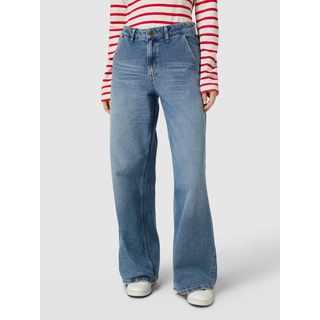Wide Fit Jeans mit Label-Details, Jeansblau, 30