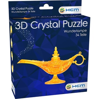 HCM Kinzel HCM59186 - Crystal Puzzle: 3D Aladins Wunderlampe - 34 Teile, ab 14 Jahren (DE-Ausgabe) (34 Teile)