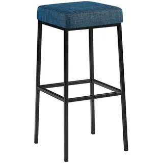 CLP Barhocker, Blau, Metall, 37x83x37 cm, Esszimmer, Barmöbel, Barhocker