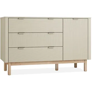 Konsimo® Wickelkommode, Beige, Holz, 145x91x53 cm, Babymöbel, Wickelkommoden & Zubehör, Wickelkommoden