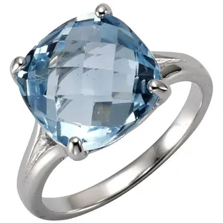ZEEme Gemstones Ring Silber 925 rhodiniert mit Blautopas (beh.) 12mm