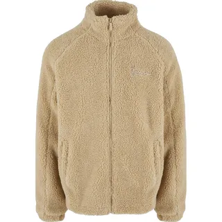 Karl Kani Metal Signature Teddy Jacket", - Beige