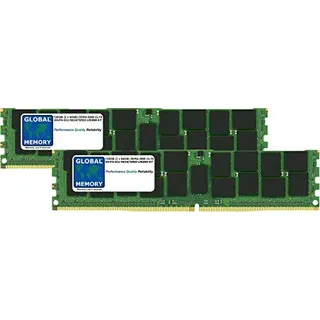 Global Memory 128GB (2 x 64GB) DDR4 2666MHz PC4-21300 288-PIN ECC Registered Load Reduced DIMM (LRDIMM) Arbeitsspeicher RAM Kit für Server/Workstations/Motherboards