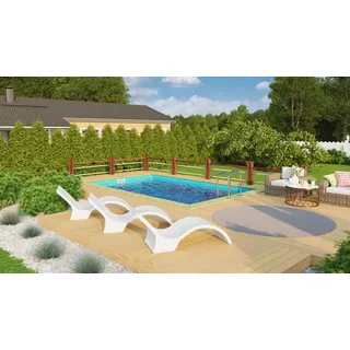Karibu Rechteckpool Massivholzpool kdi Schwimmbecken Gartenpool