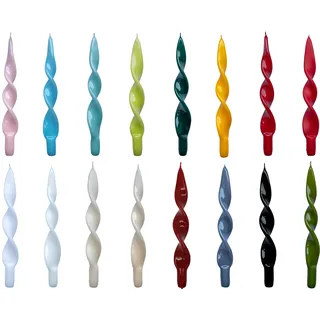 holiki gedrehte Kerzen No. 2 in Rosa Lack - 4 Stück Twisted Candles I gedrehte Spiralkerzen Stabkerzen Spitzkerzen - 27 x 2,2 cm - Trendkerzen