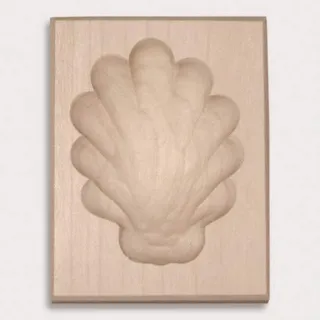 5X HOFMEISTER® Backform Muschel und Bärentatze Holz – Gebäckform aus Ahornholz, 6 cm, handgefertigt in Deutschland, für Spekulatius und Plätzchen