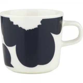 Marimekko Oiva/Iso Unikko Coffee Cup 2dl - White, dk.Blue