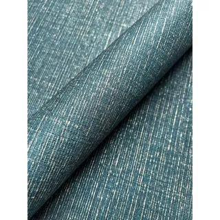 Newroom Vliestapete Ashanti Blue Uni Tapete Unitapete Leicht Glänzend,Einfarbig,Textil, Blau Tapete Uni Leicht Glänzend - Unitapete Einfarbig Türkis Gold Modern Klassik Einfarbig Textil für Wohnzimmer Schlafzimmer Flur, Einfarbig goldfarben