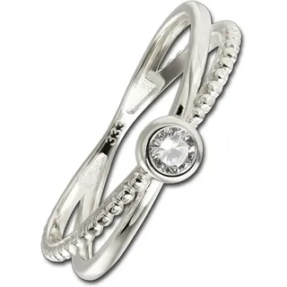 Balia Goldring Balia Damen Ring aus 333 Weißgold mit, Fingerring Größe 60 (19,1), 333 Weißgold - 8 Karat (Crossed) goldfarben