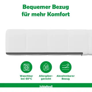 Rollmatratze aus Kaltschaum 160 x 200 | Mobil & Komfortabel - Weiß