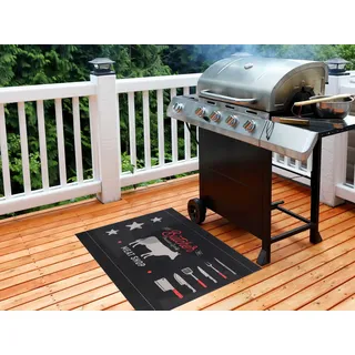Grillteppich BBQ Bodenschutzmatte 90x120cm Grillunterlage Rutschhemmend