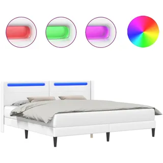 vidaXL Modernes Bett 200 x 200 cm Weiß