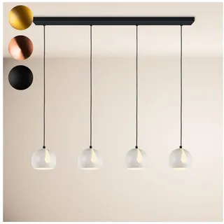 s.luce Pendelleuchte Ball Esstisch-Pendelleuchte 2-5-flammig Ø 20cm Balken 120cm Gold goldfarben