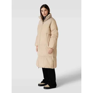 Steppmantel mit Label-Applikation Modell 'NEW YORK PUFFER MAXI', Beige, L